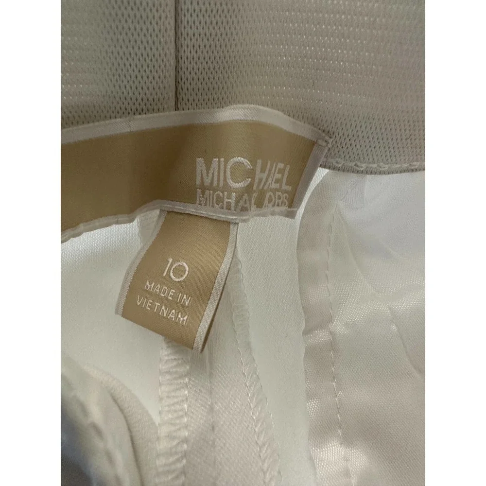Michael Kors Seamed Pull‎ On Capri pants white Women Size 10